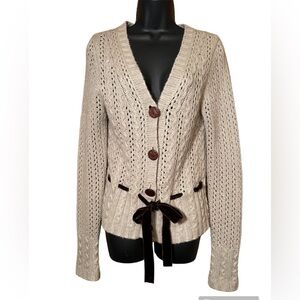 Riani tie waist button down sweater German size 34 equivalent to a US small